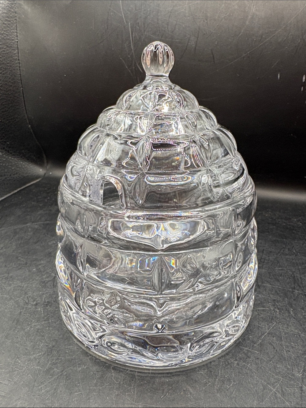 Glass Beehive Honey Jar with Lid - Clear